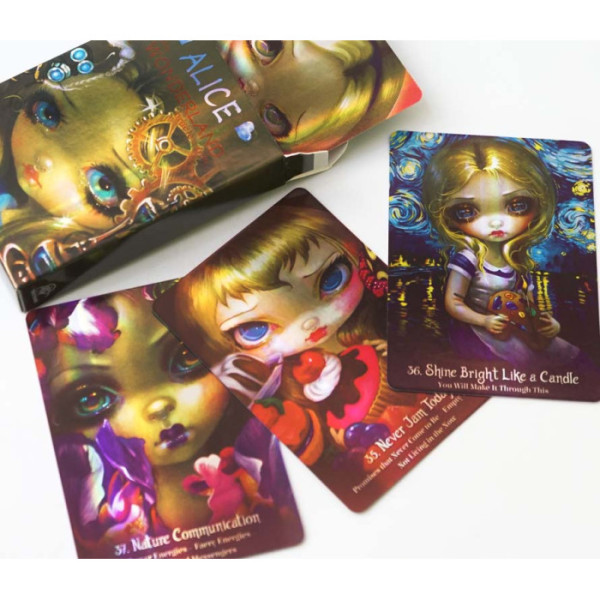 Карты Оракул Алиса в стране чудес голография Alice wonderland Oracle holography