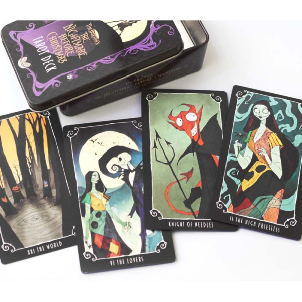 Карты Таро Кошмар перед Рождеством в металлической коробке | The Nightmare before Christmas Tarot in a metal box
