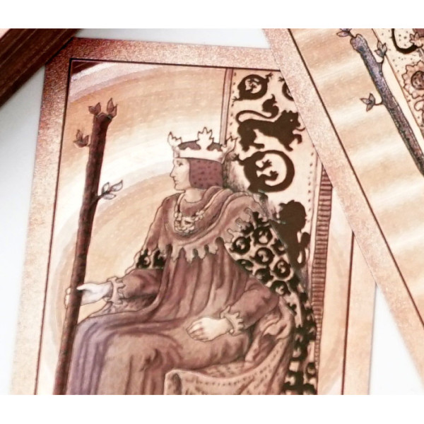 Карты Таро Уэйта Waite's Tarot Cards золото на бежевом