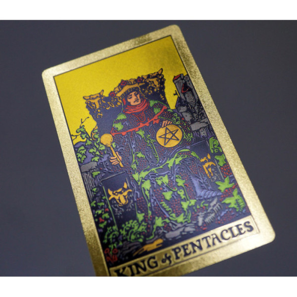 Карты Таро Уэйта с подсказками в коробке - Gold Foil Edition Golden Pattern