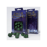 Кубики RPG Call of Cthulhu Black & green Dice Set. Q WORKSHOP