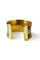 Браслет Скоба зиг заг вогнутый желтый метал