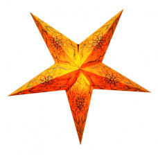Абажур Звезда картонная 5 лучей ORANGE FLOWER EMBD.