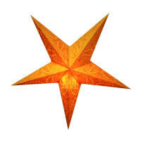 Світильник Зірка картонна 5 променів ORANGE PAISLEY EMBD.