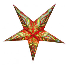 Абажур Звезда картонная 5 лучей Red Green Unicorn Zari