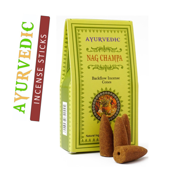 Ароматические конусы Наг Чампа Ayurvedic BACK FLOW Nag Cones