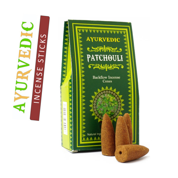 Ароматичні конуси Пачулі Ayurvedic BACK FLOW Patchouli