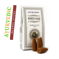 Ароматические конусы Белый шалфей Ayurvedic BACK FLOW White Sage