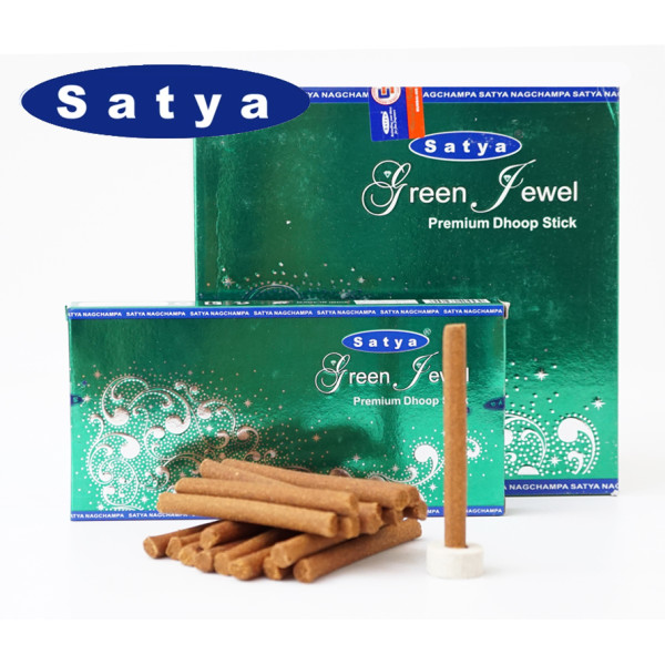 Ароматические палочки Зелёная драгоценность Satya Green Jewel DHOOP