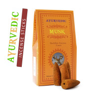 Ароматичні конуси Муск Ayurvedic BACK FLOW Musk