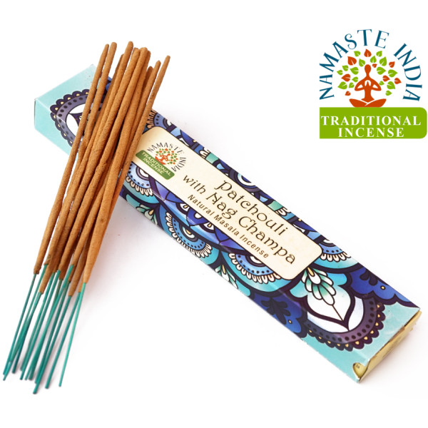 Ароматические палочки Пачули Наг Чампа Namaste India Patchouli Nag Champa