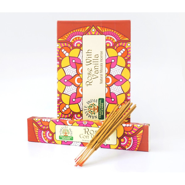 Ароматические палочки Rose Vanilla Namaste India натуральная роза с ванилью для вашего дома