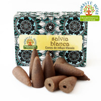 Ароматические конусы Белый шалфей Namaste India Back Flow cones White sage