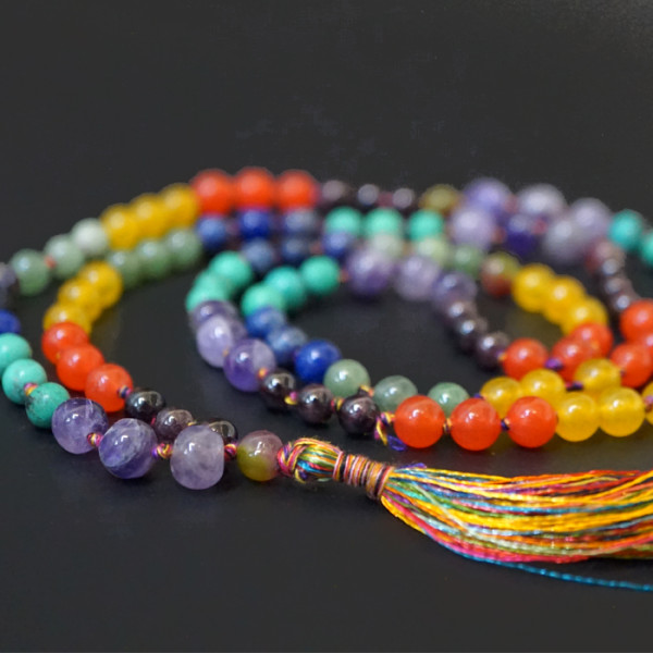 Четки каменные Семь чакр P-Beads-059
