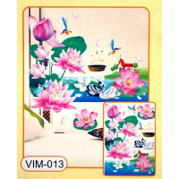 3D Декор - інсталяція ЛЕБЕДИ + ЛОТОСИ VIM-013