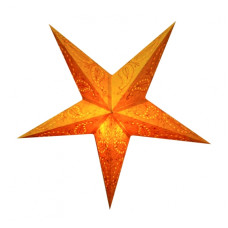 Світильник Зірка картонна 5 променів ORANGE PAISLEY EMBD