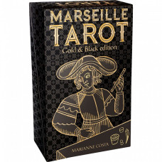 Карти Таро Марсельське у золотому та чорному виконанні - Marseille Tarot Gold & Black edition. Lo Scarabeo