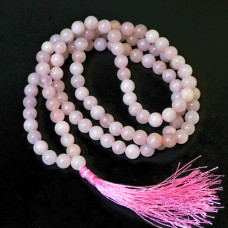 Чітки кам'яні з Рожевого кварцу P-Beads-004