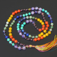 Чітки кам'яні Сім чакр P-Beads-059
